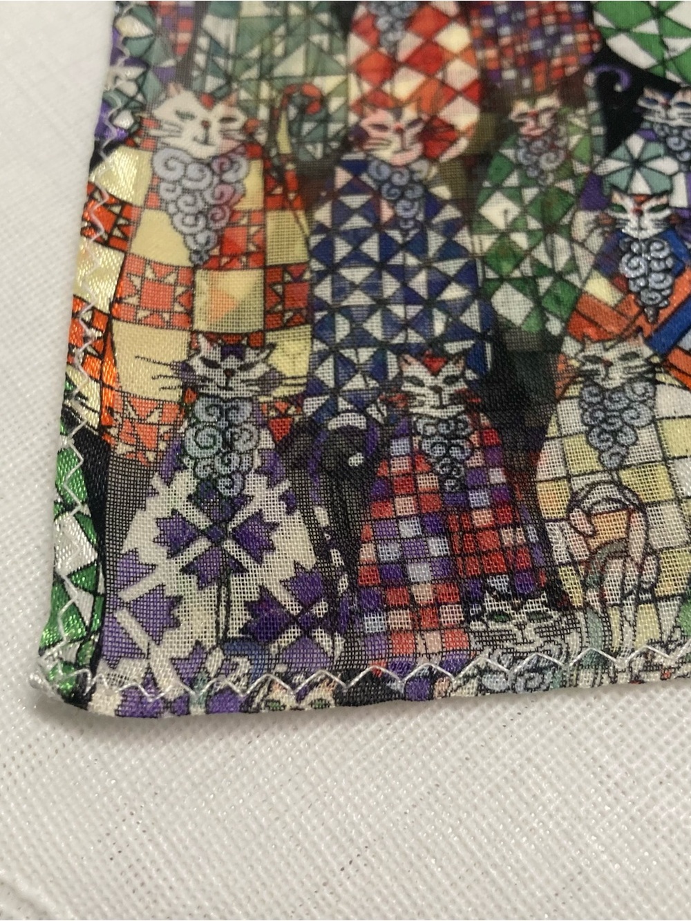 Multi-Color Patterned Women's Scarf - Picture 9 of 10
